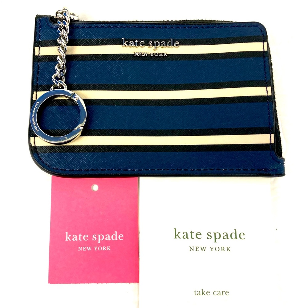 Kate Spade Cameron York Stripe L-Zip Wallet